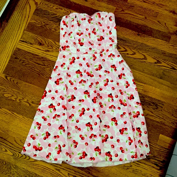 Newport Dresses & Skirts - NWT NEWPORT S-M Cherry🍒 dress pink red sweetheart
